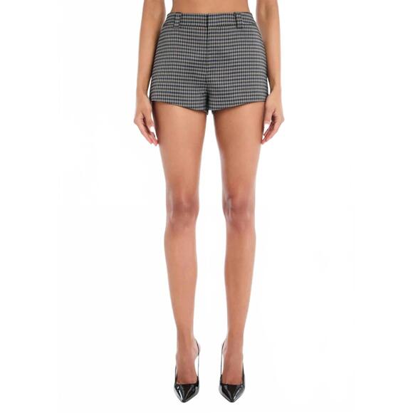 NEW SER.O.YA high waist tilda short in charcoal houndstooth